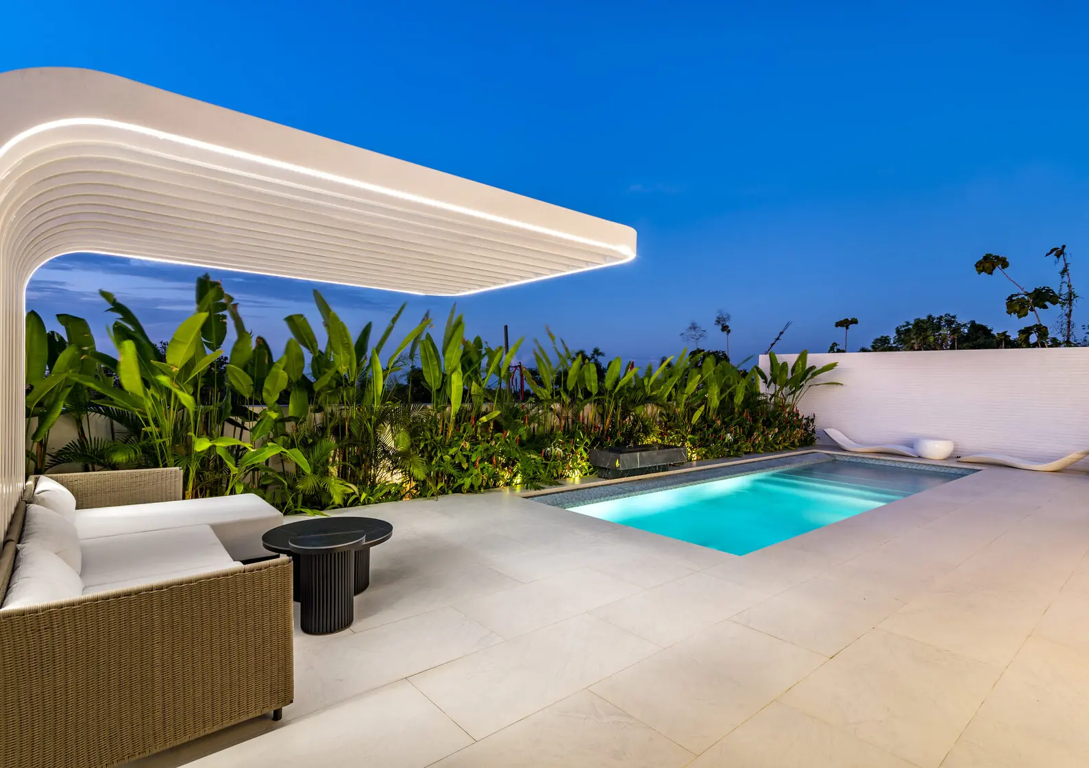 Private pool and glass facade of the one-bedroom villa — 2